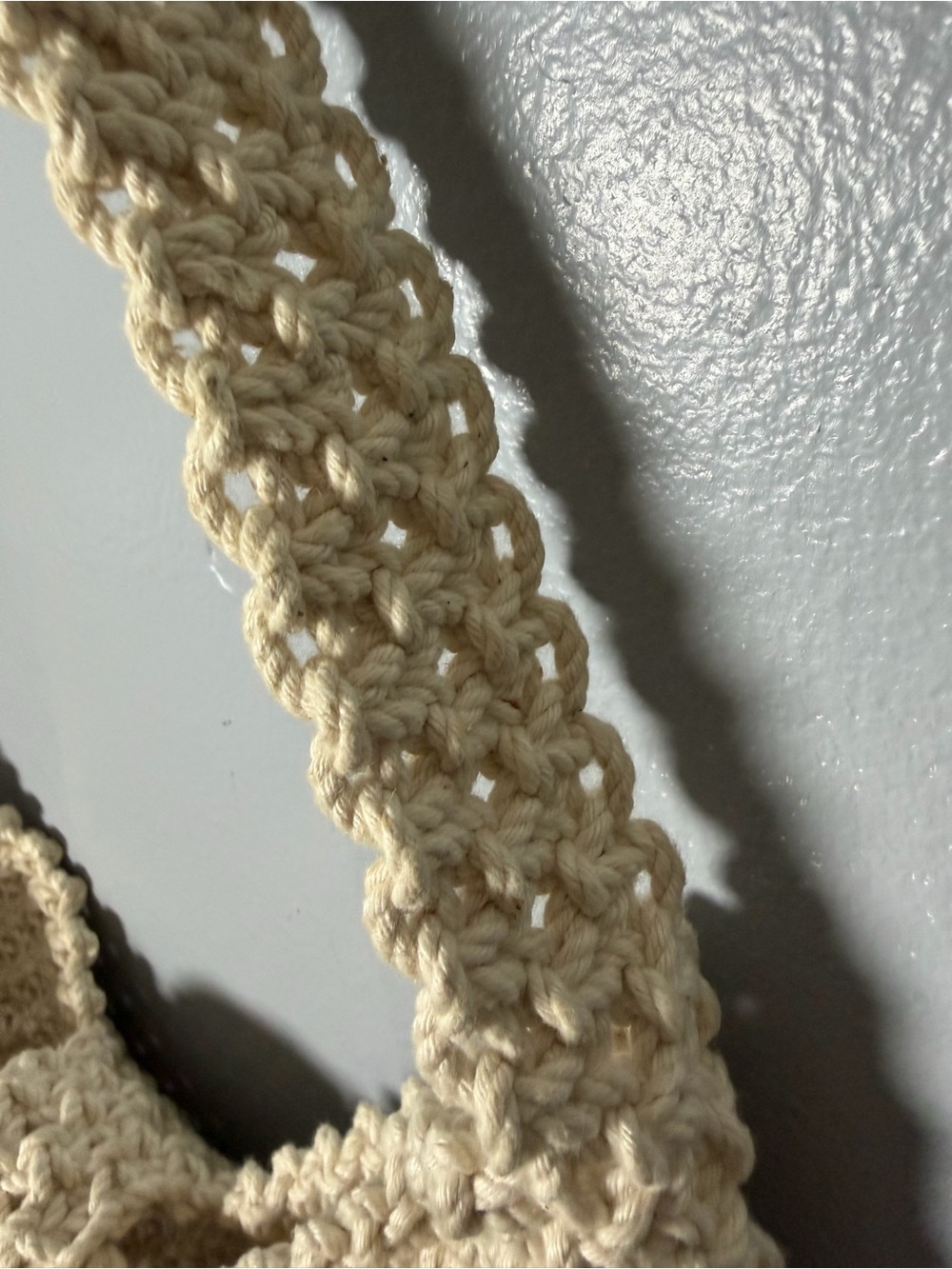 Macrame Boho Crochet Fringe Shoulder Bag in Natural Solid Brass - Picture 7 of 9